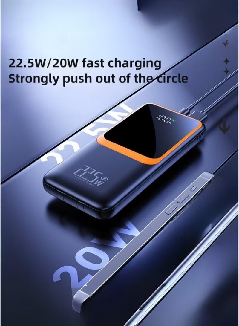 N30 10000mAh Power Bank with 22.5W Fast Charging, Compact Lightweight Design, Multi-Port Output, Portable Daily Use Charger – White - Image 3